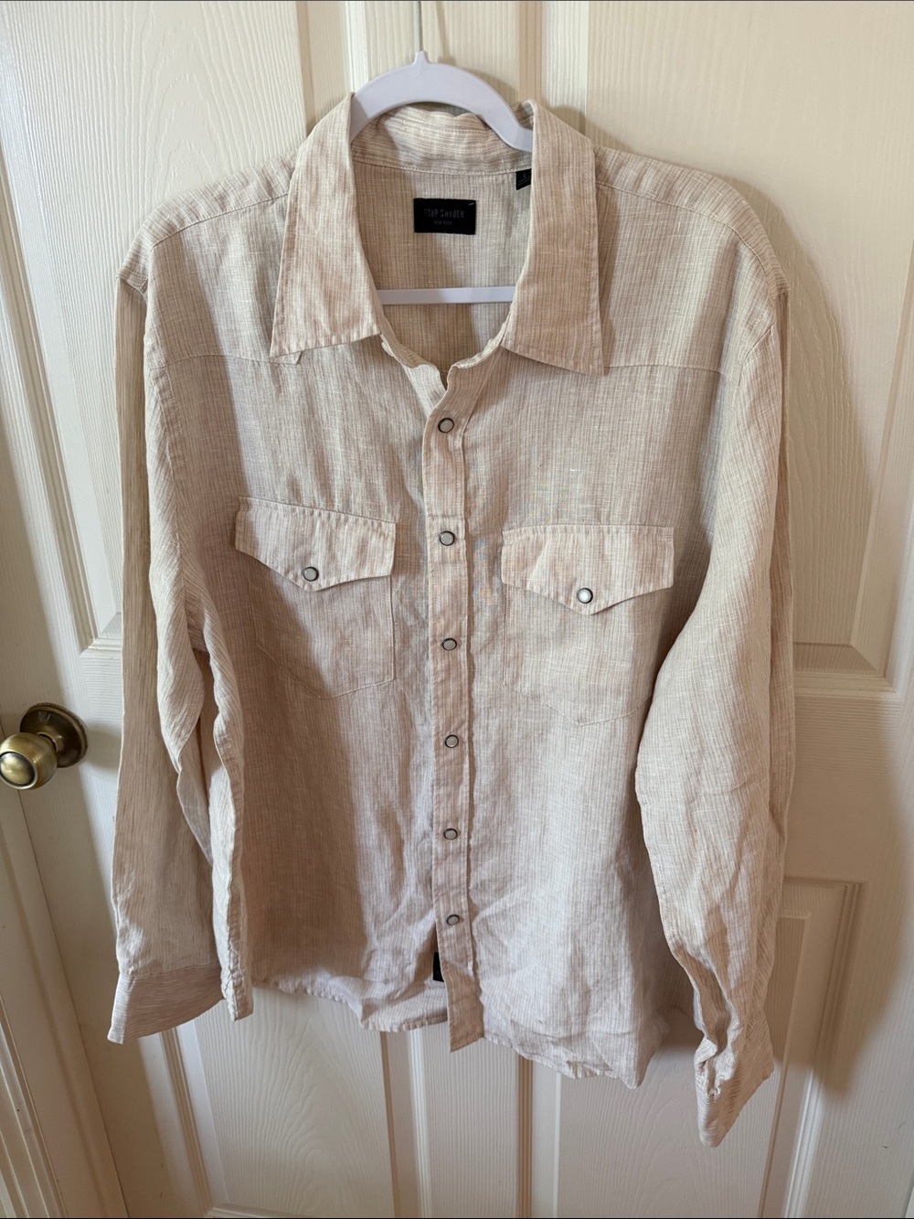 Todd Snyder Lightweight Beige Shirt Jacket Sz L.  Box55